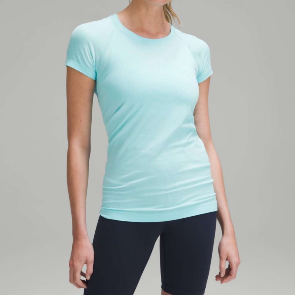 NWT! Lululemon Swiftly Tech 2.0 Short Sleeve Cyan Blue Size 14